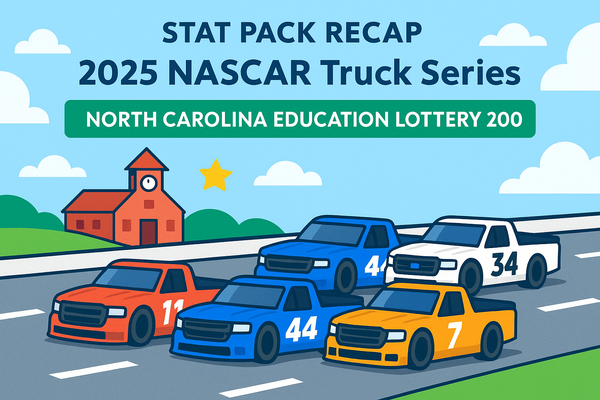 Stat Pack Recap: 2025 NASCAR Truck Series North Carolina Education Lottery 200