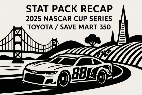 Stat Pack Recap: 2025 NASCAR Cup Series Toyota / Save Mart 350